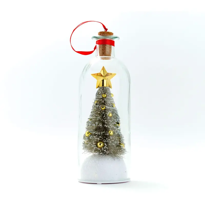 8" Recordable Christmas Tree Message In A Bottle