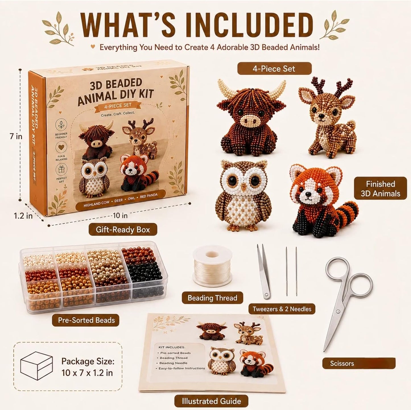 3D Beaded Animal Kit