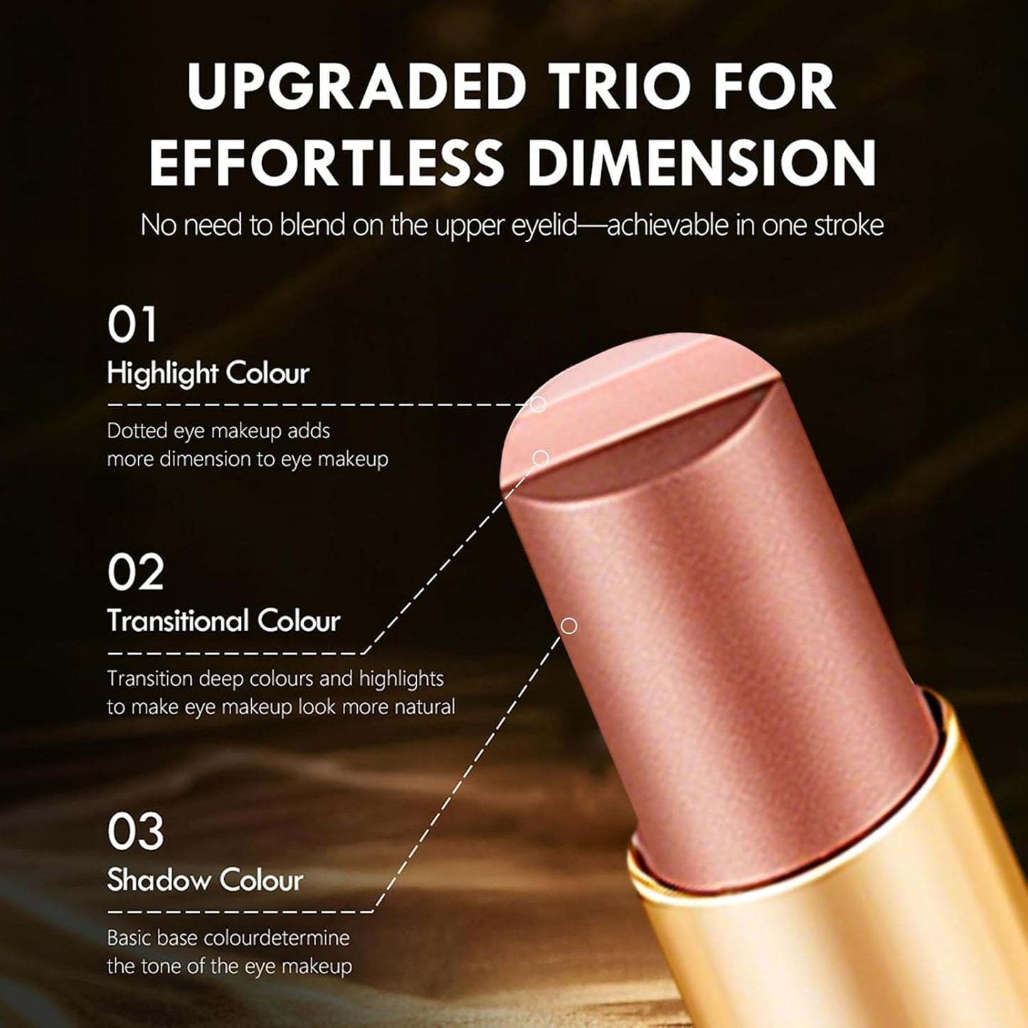 3 Color Eyeshadow Stick in Set of 6