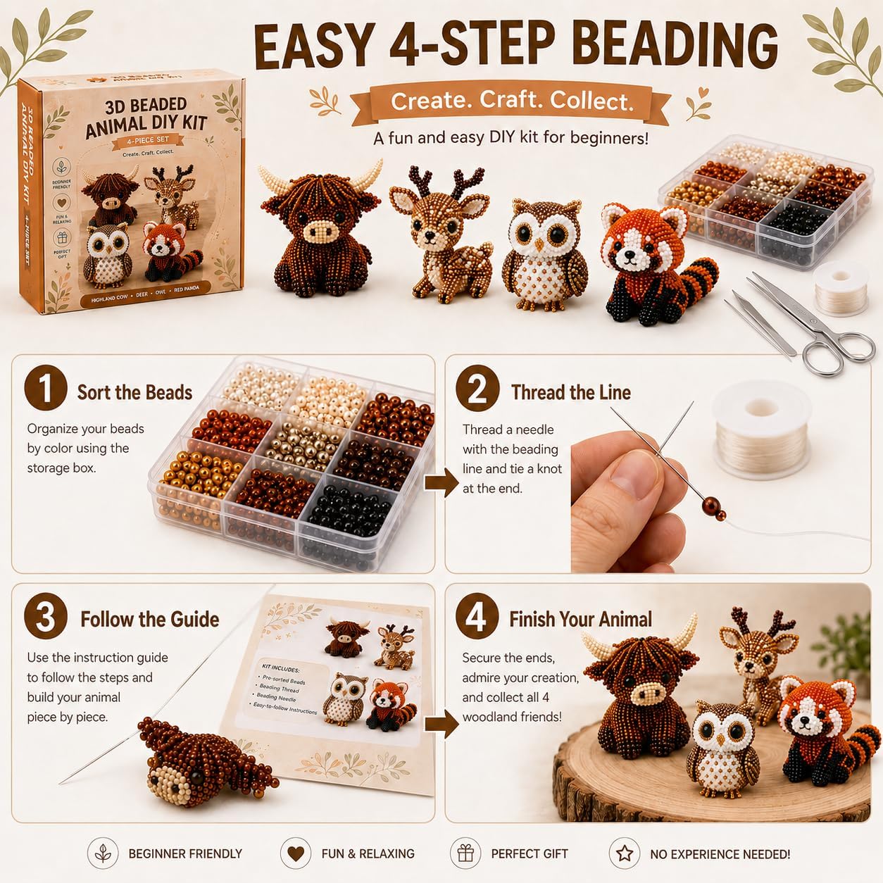 3D Beaded Animal Kit